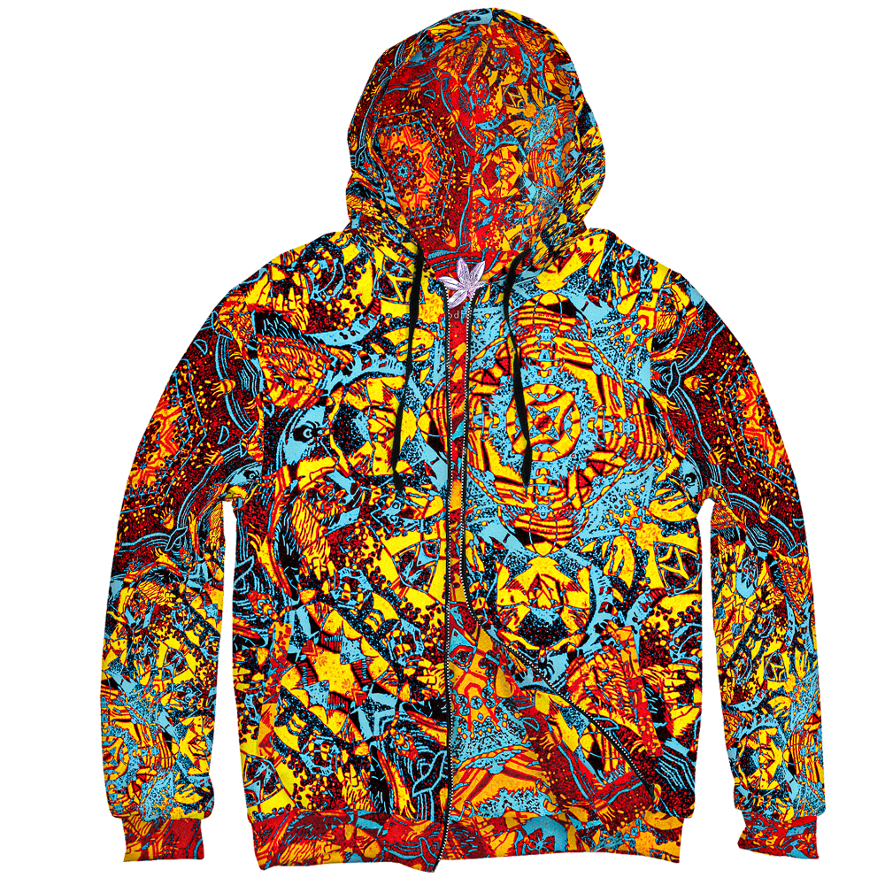 Kali X Mandala modHERO Lined Graphic Zip Hoodie modHero