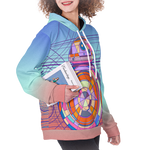 modHero Hoodie BB Beach Glow | modHERO Deco Mech All-Over Print Women's Pullover Hoodie Yoycol